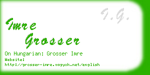 imre grosser business card